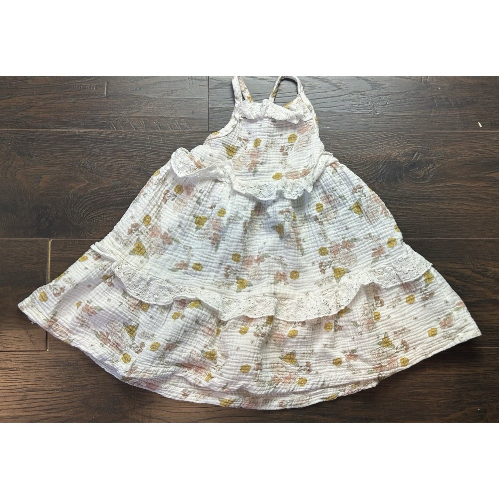 RZ By Rachel Zoe Lace Tired Dress Girls 2T Cross Cross Back